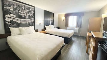 Double Room, 2 Double Beds | In-room safe, laptop workspace, blackout drapes, iron/ironing board