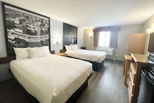 Double Room, 2 Double Beds | In-room safe, laptop workspace, blackout drapes, iron/ironing board