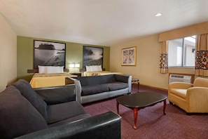 Suite, 2 Queen Beds, Non Smoking | Desk, laptop workspace, blackout drapes, free cribs/infant beds