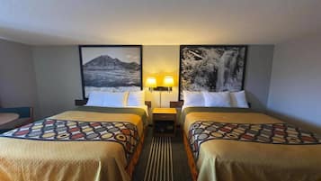 Room, 2 Queen Beds, Non Smoking | In-room safe, desk, blackout drapes, iron/ironing board