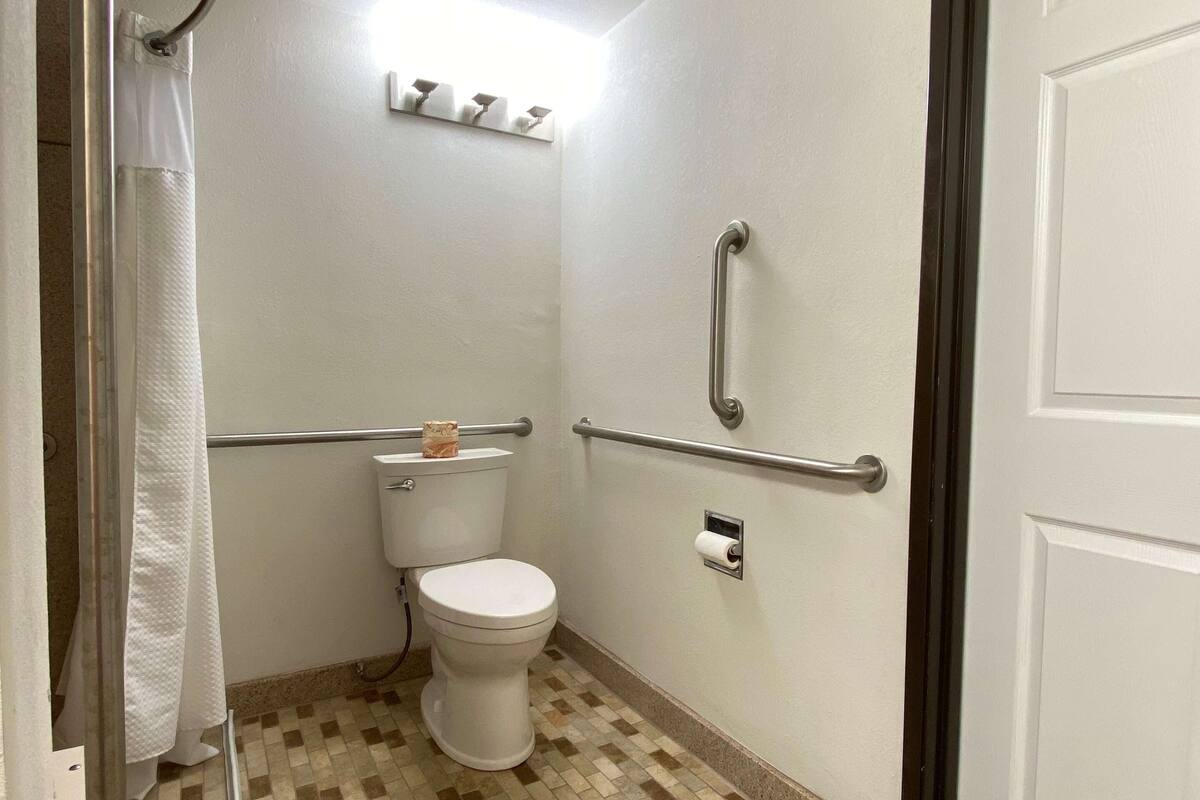 standard room, 2 queen beds, accessible, non smoking | bathroom | free toiletries, hair dryer, towels, soap