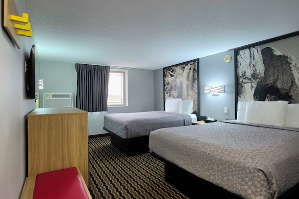 Room, 2 Queen Beds, Non Smoking | Desk, blackout drapes, free WiFi, bed sheets