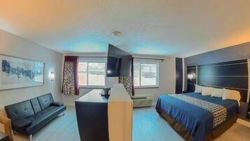 1 dormitori, roba de llit hipoal·lergògena i caixa forta a l'habitació