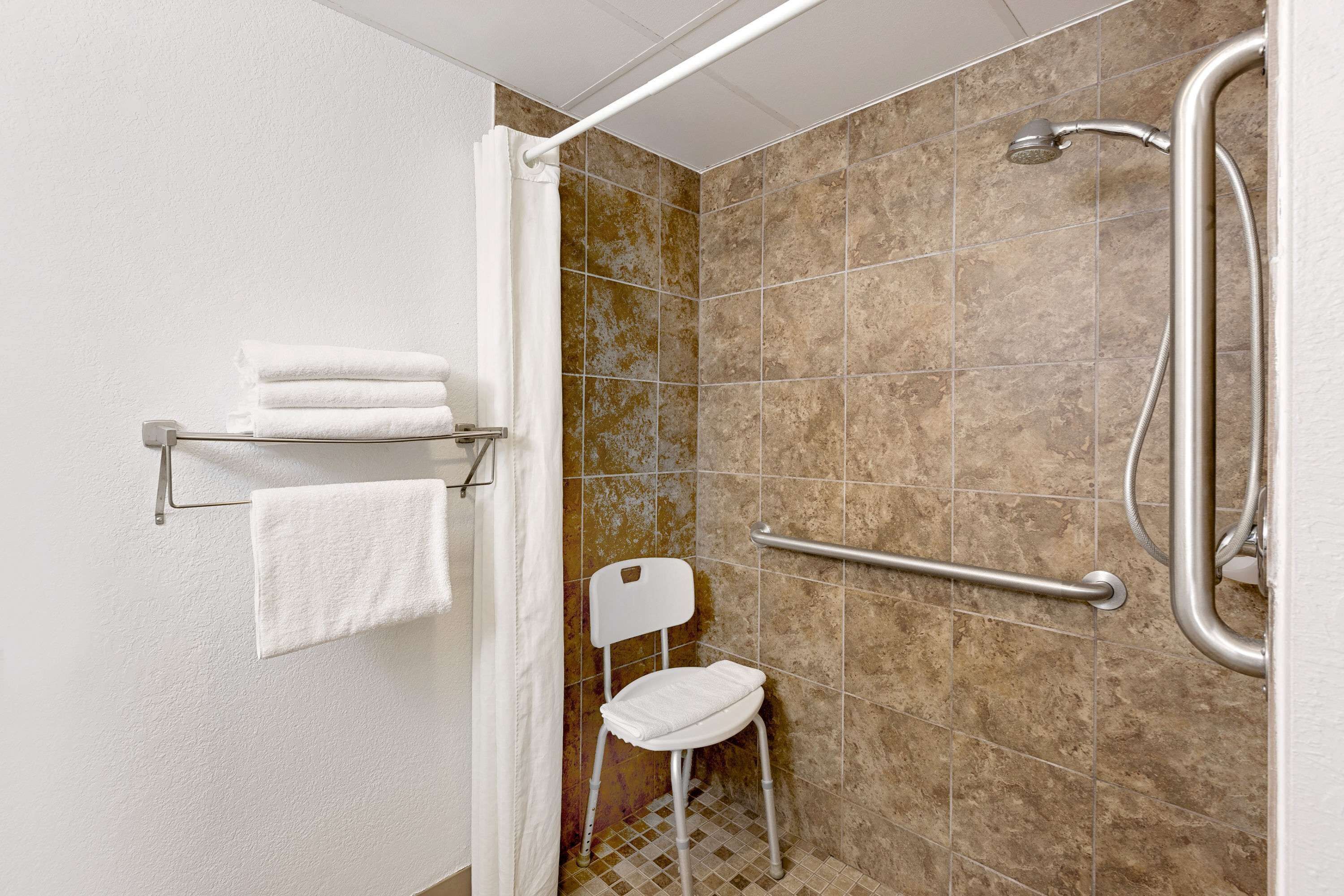 suite, 2 queen beds, accessible, non smoking | bathroom shower