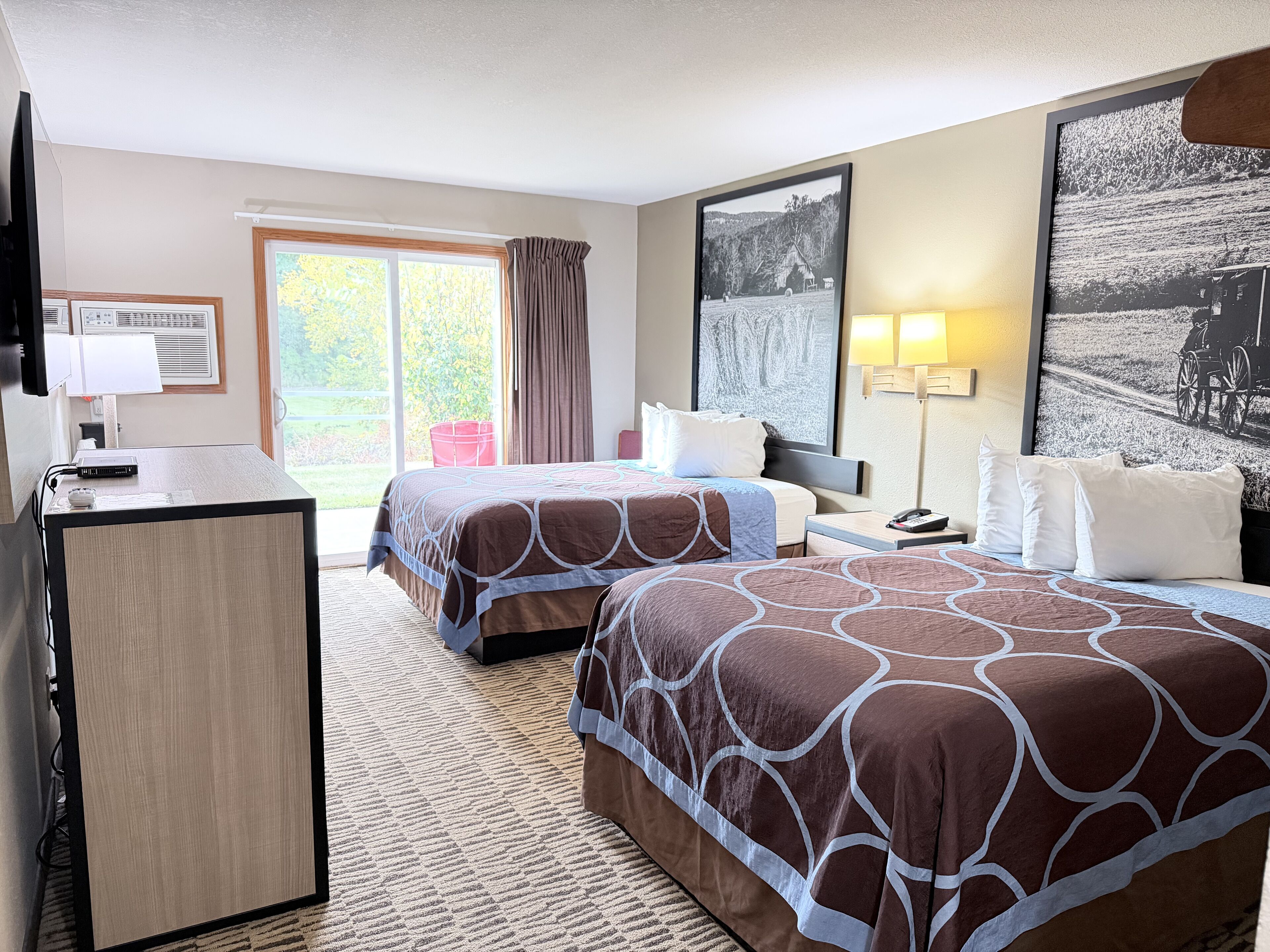 Chambre, 2 lits doubles, non-fumeur, réfrigérateur