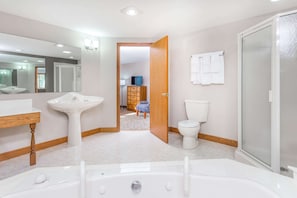 Ensemble douche/baignoire, articles de toilette gratuits, sèche-cheveux