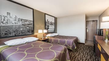 Desk, blackout drapes, iron/ironing board, free WiFi