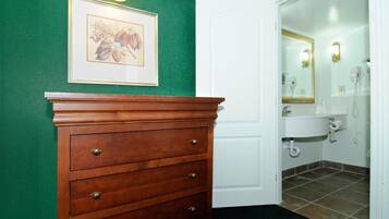 Free toiletries, hair dryer, towels