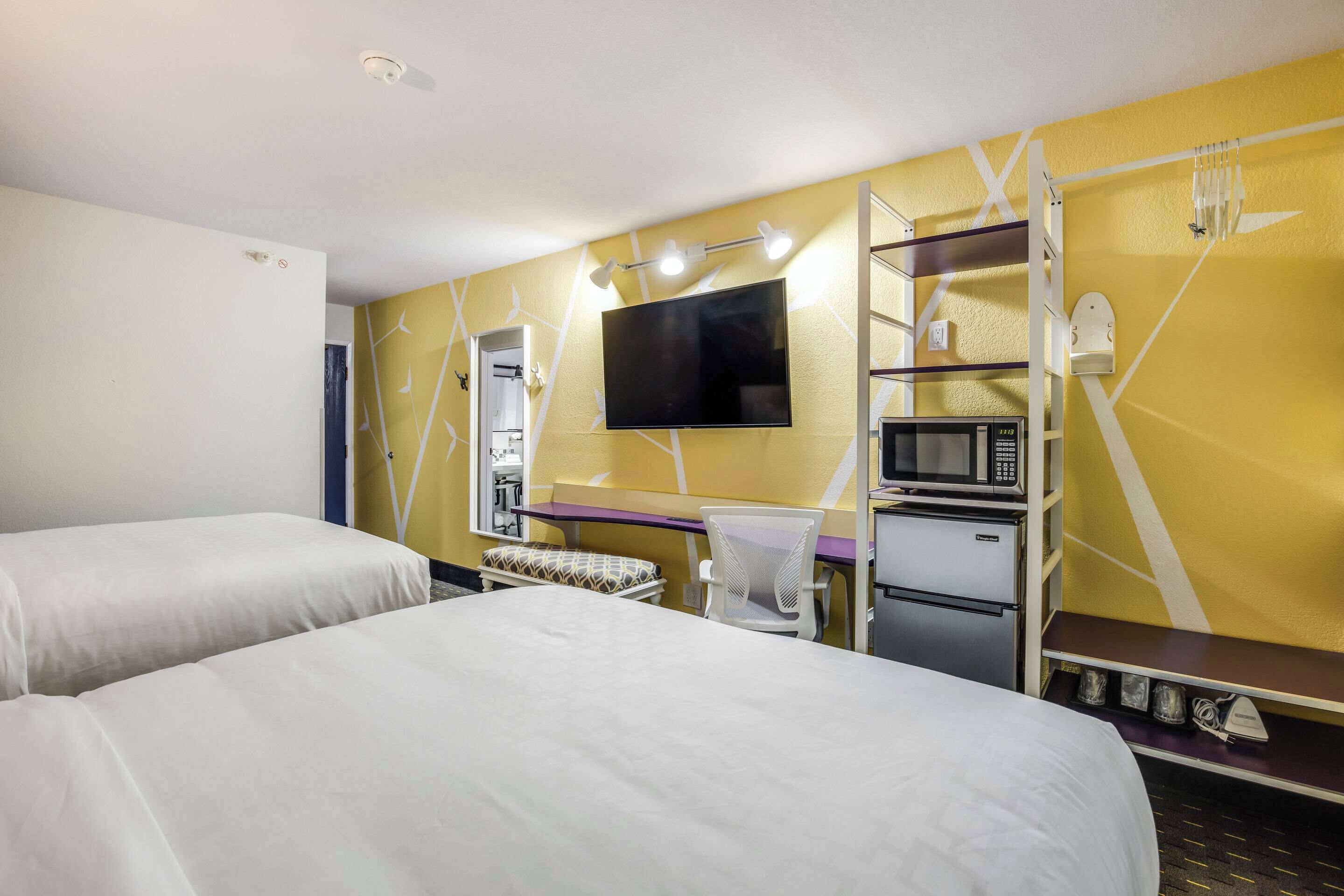 blackout curtains, iron/ironing board, free wifi, alarm clocks