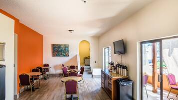 Free daily self-service breakfast