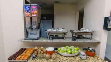 Free daily self-serve breakfast