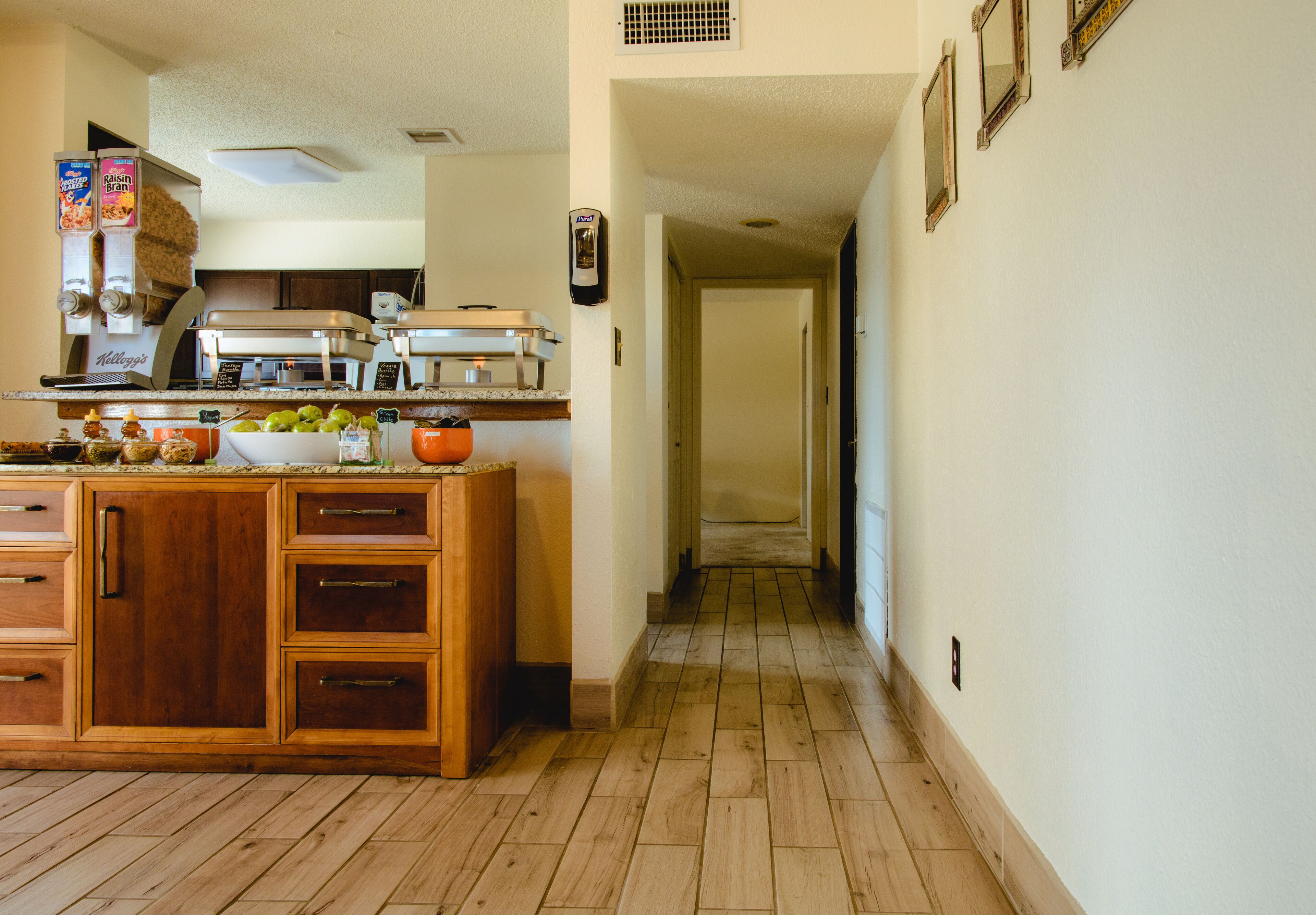 Free daily self-service breakfast 