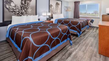 Room, 2 Queen Beds, Non Smoking | Desk, blackout drapes, iron/ironing board, rollaway beds