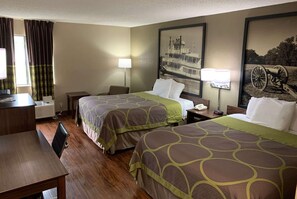 Standard Room, 2 Queen Beds, Smoking | Desk, iron/ironing board, rollaway beds, free WiFi