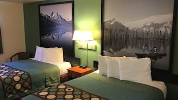 Room, 2 Queen Beds, Non Smoking | Desk, blackout curtains, soundproofing, iron/ironing board