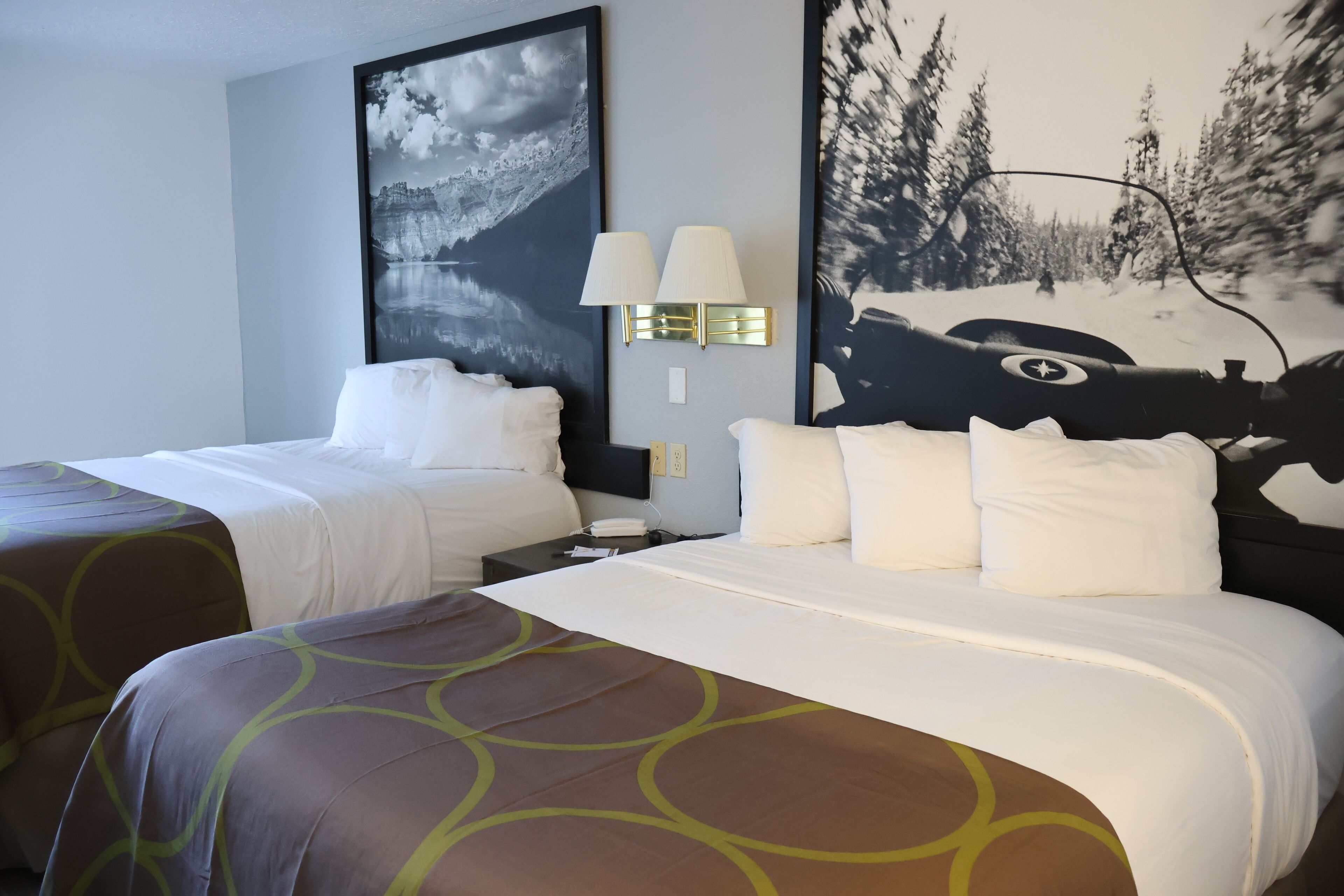 Room, 2 Queen Beds, Non Smoking | Desk, blackout curtains, iron/ironing board, free WiFi