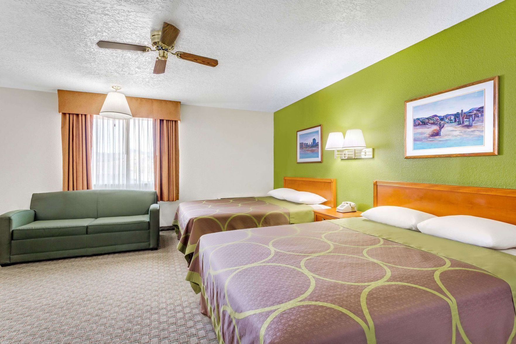 Desk, blackout drapes, iron/ironing board, free WiFi