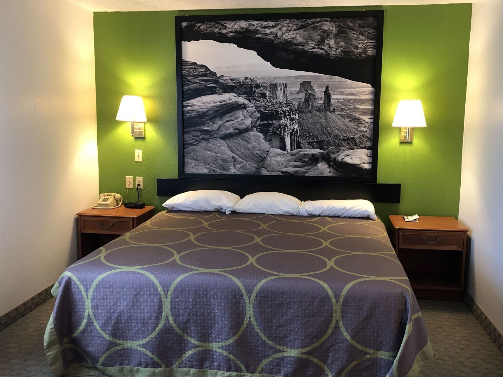 Desk, blackout drapes, iron/ironing board, free WiFi