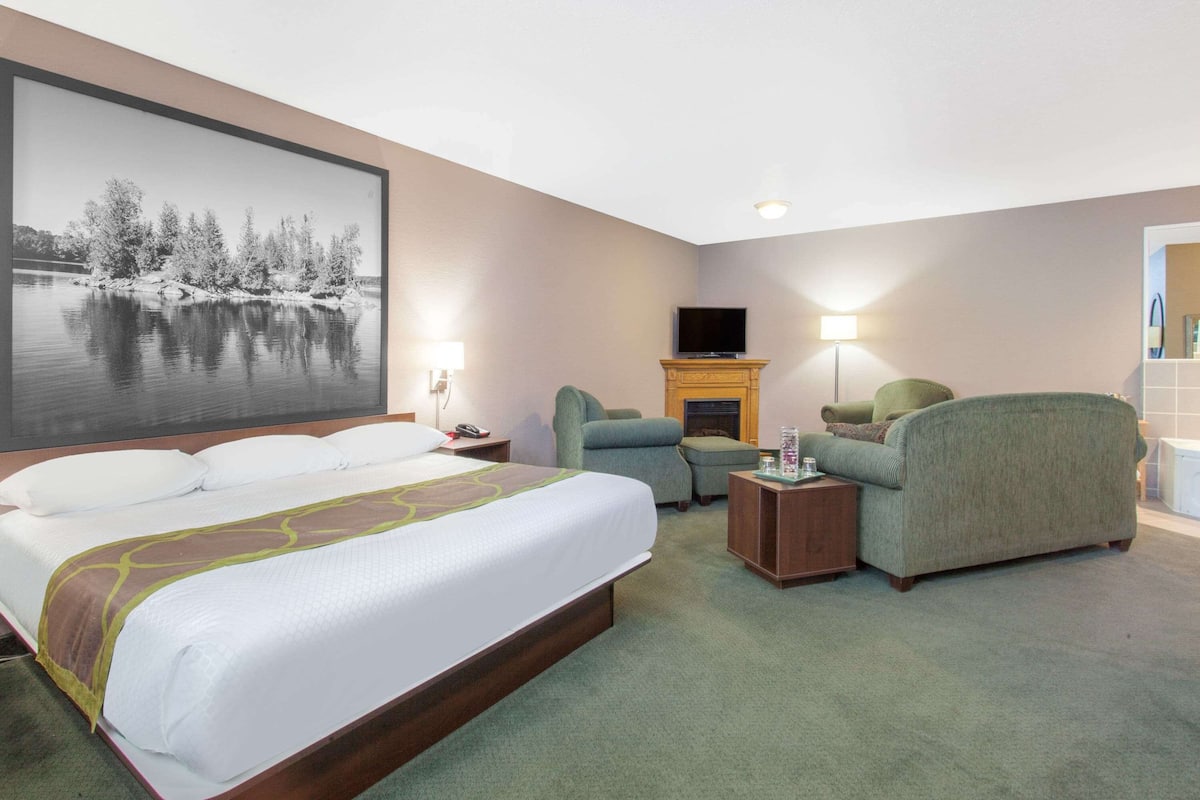Deluxe studio suite, 1 kingsize bed, niet-roken | Een kluis op de kamer, een bureau, een laptopwerkplek