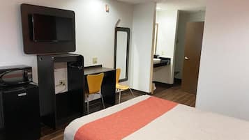 Desk, free WiFi, bed sheets