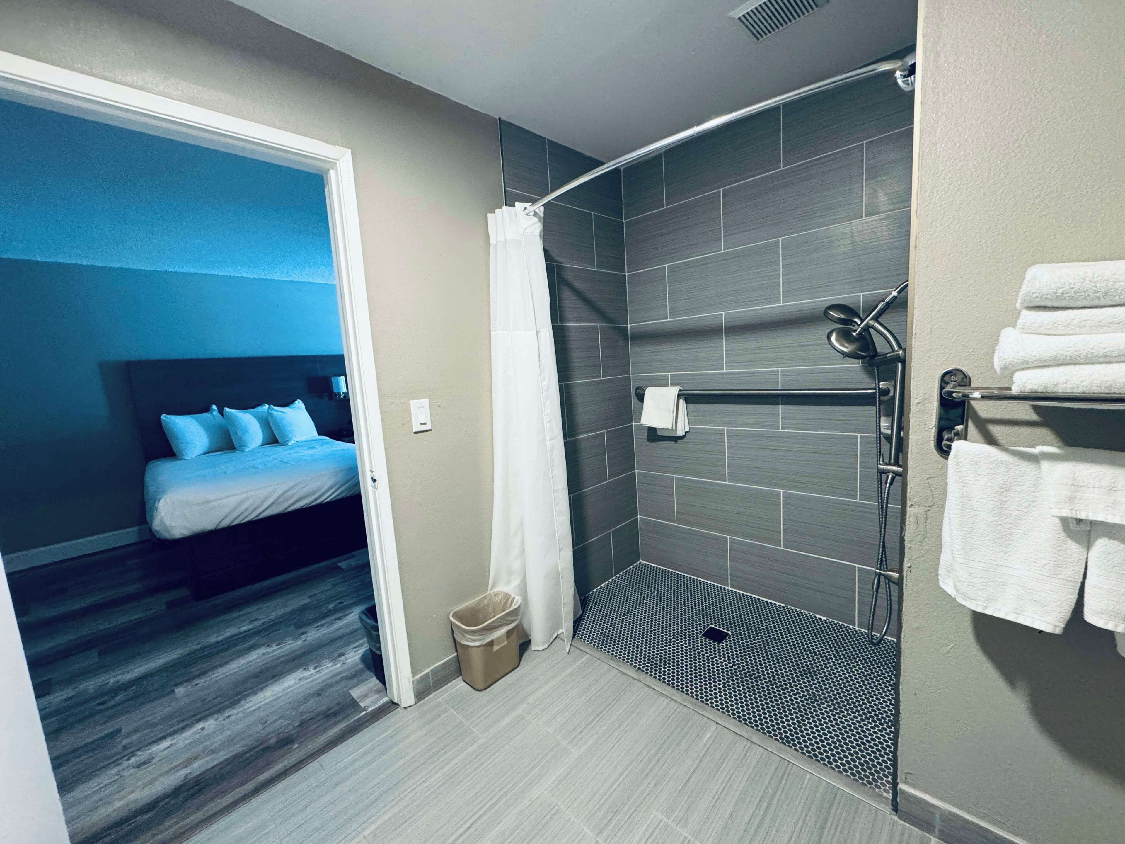Hair dryer, towels