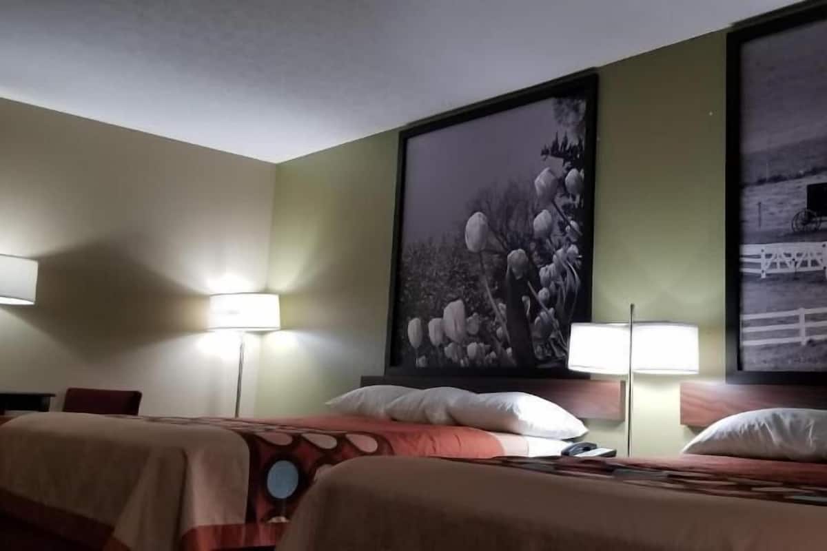 Desk, blackout curtains, iron/ironing board, rollaway beds