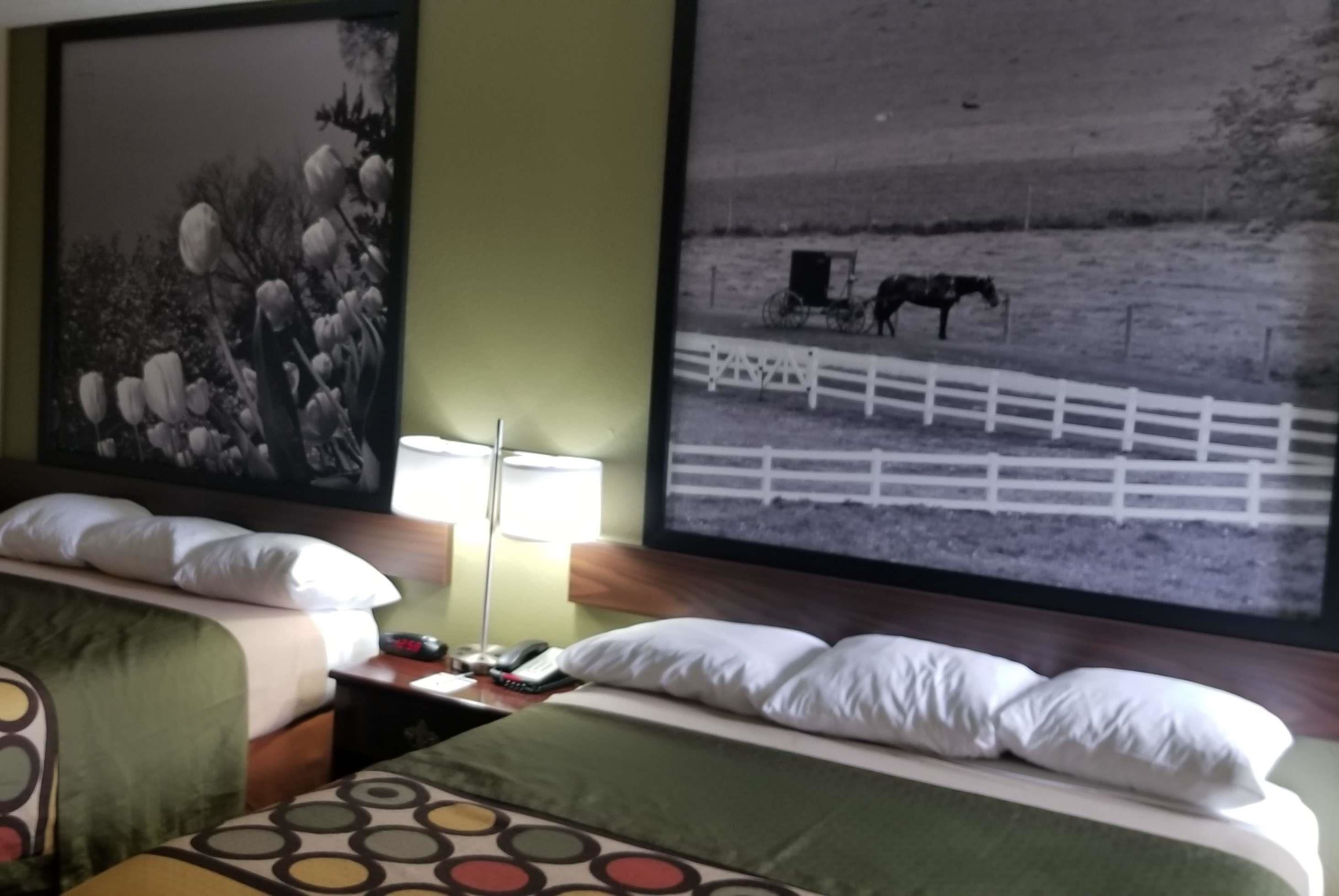 Escritorio, cortinas blackout y tabla de planchar con plancha 