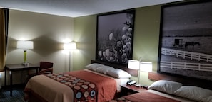 Desk, blackout curtains, iron/ironing board, rollaway beds