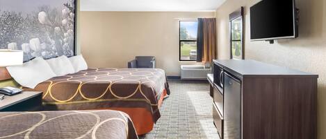 Studio Suite, 2 Queen Beds, Non Smoking | Desk, blackout curtains, iron/ironing board, rollaway beds