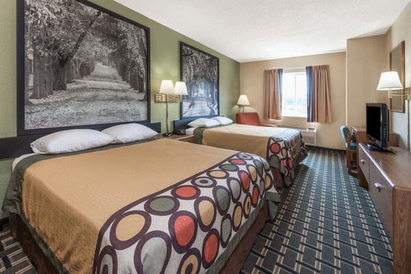 Standard Room, 2 Queen Beds | Desk, iron/ironing board, free cribs/infant beds, rollaway beds