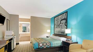 Premium bedding, memory-foam beds, desk, iron/ironing board