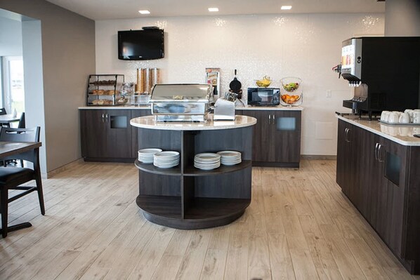 Desayuno autoservicio gratuito y diario