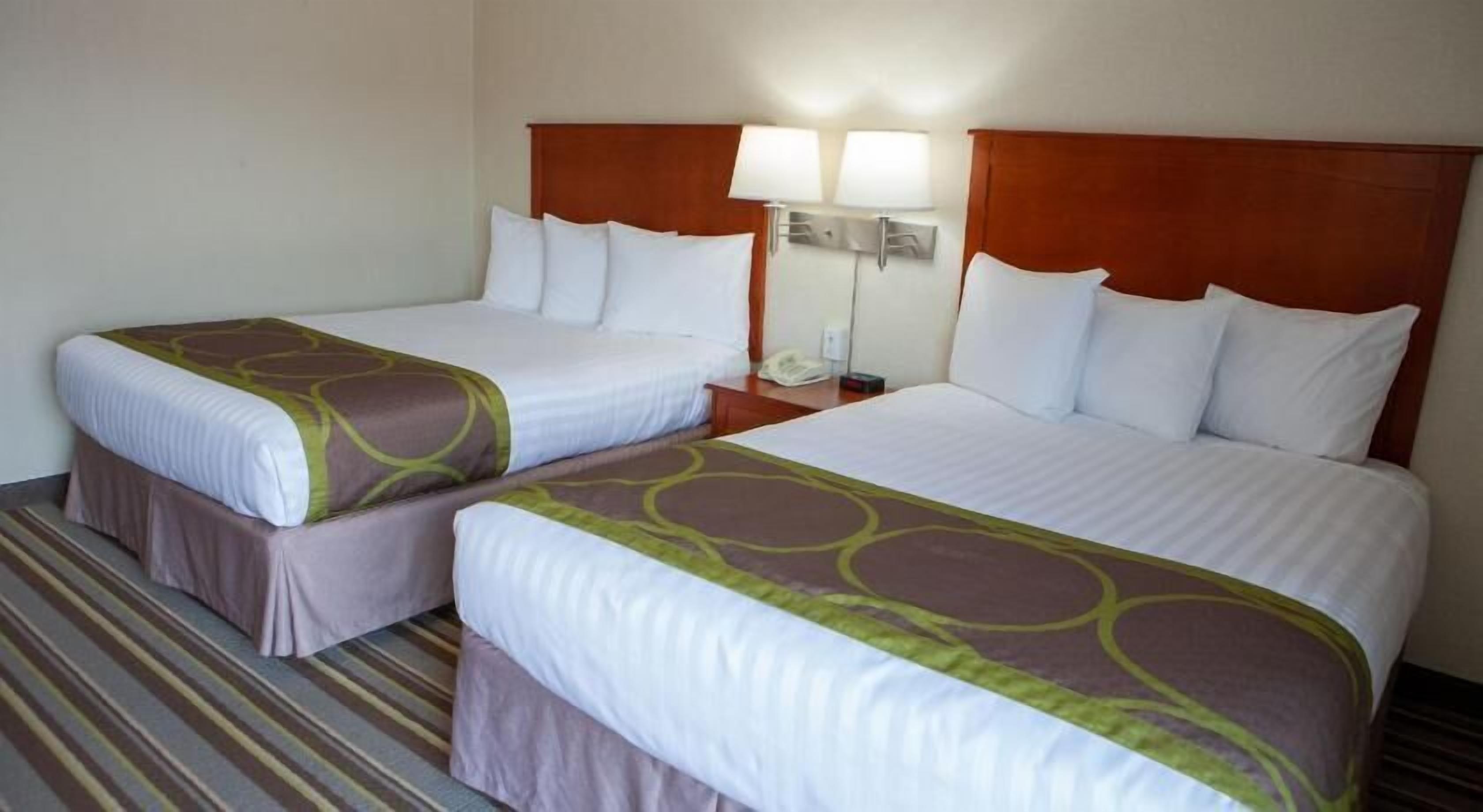 Escritorio, cortinas blackout y tabla de planchar con plancha 