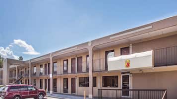 Guests can enjoy balconies with outdoor space on each floor.