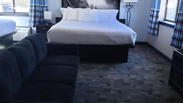 Blackout curtains, free cots/infant beds, rollaway beds, free WiFi