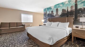 Suite, 1 King-Bett und Schlafsofa, Nichtraucher, Whirlpool | Schreibtisch, laptopgeeigneter Arbeitsplatz, Verdunkelungsvorhänge