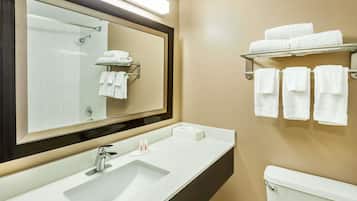 Free toiletries, hair dryer, towels