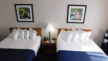 Standard Room, 2 Queen Beds | Soundproofing, iron/ironing board, free WiFi, bed sheets