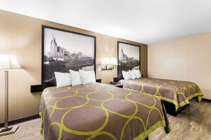 Desk, blackout curtains, iron/ironing board, rollaway beds