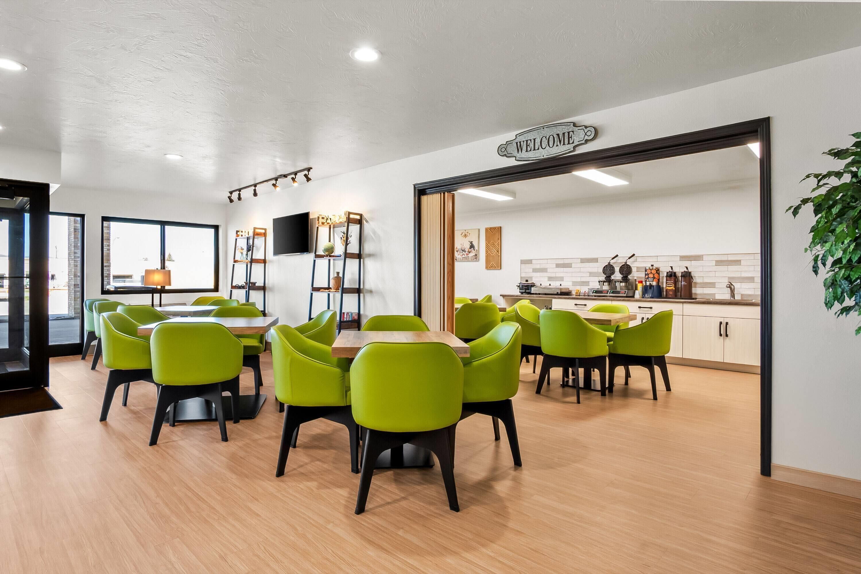 Free daily self-serve breakfast