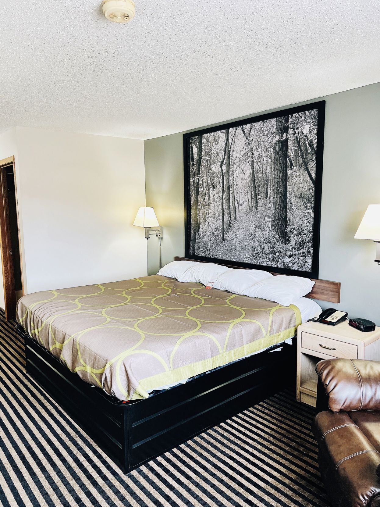 Desk, blackout drapes, iron/ironing board, cribs/infant beds