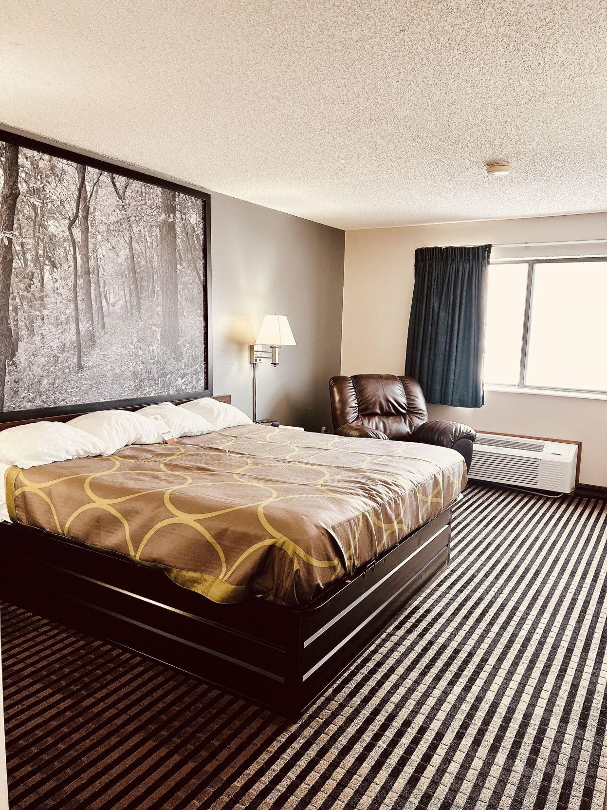 Desk, blackout drapes, iron/ironing board, cribs/infant beds