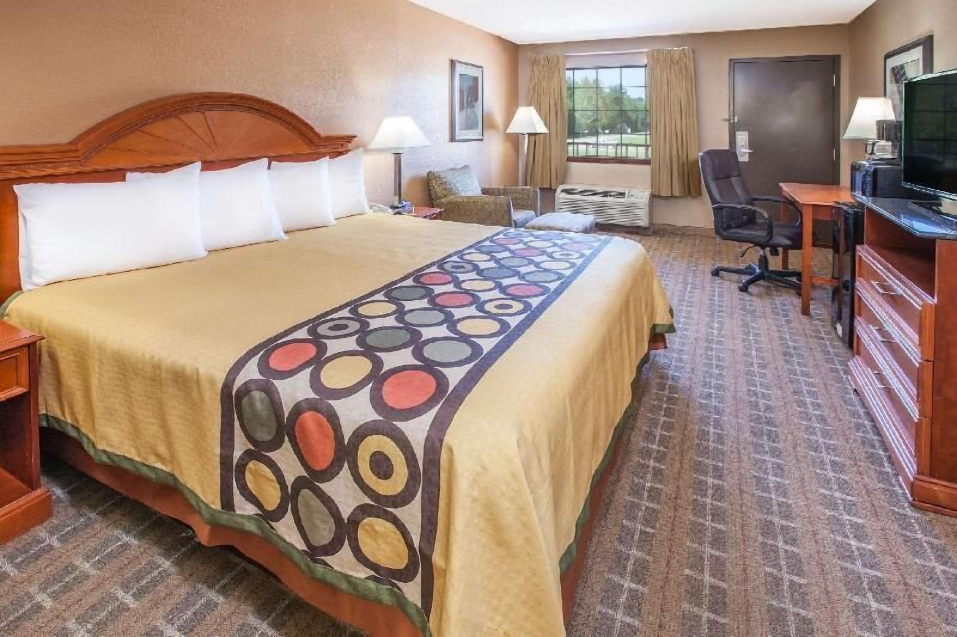 1 bedroom, desk, laptop workspace, iron/ironing board