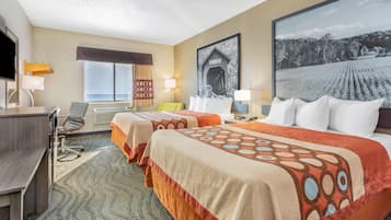 Rom, 2 queensize-senger, ikke-røyk | Skrivebord, blendingsgardiner, strykejern/-brett og wi-fi (inkludert)