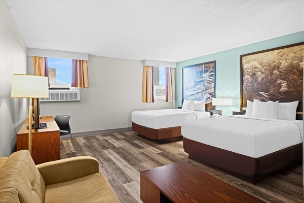 Studio Suite, 2 Queen Beds, Non Smoking (Second Floor) | Desk, free cribs/infant beds, rollaway beds, bed sheets