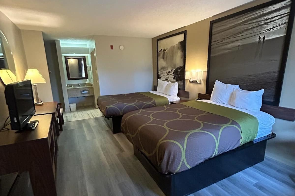 Desk, blackout curtains, iron/ironing board, free cots/infant beds