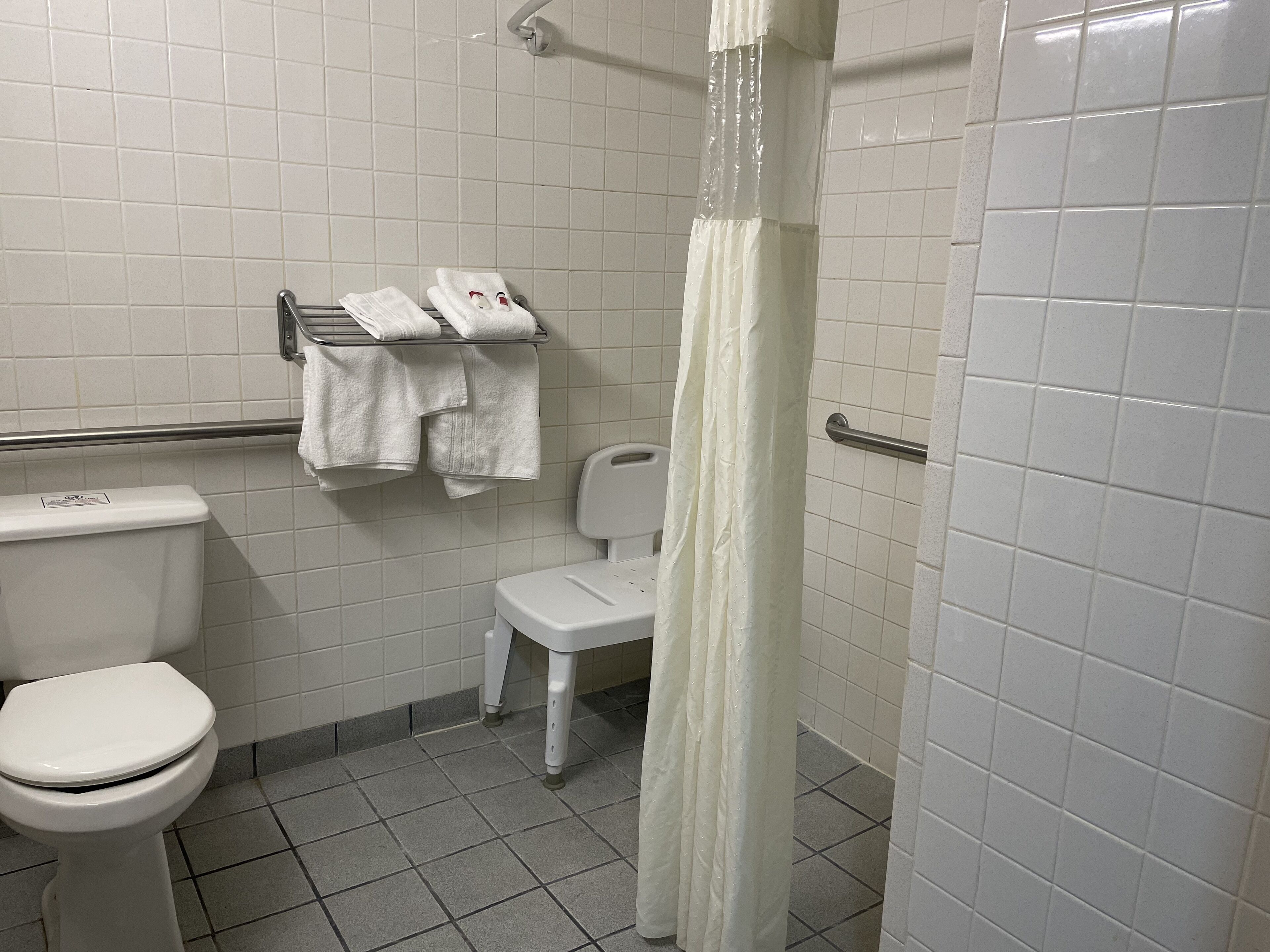 room, 1 king bed, accessible, non smoking (mobility) | bathroom | free toiletries, hair dryer, towels