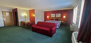 Desk, free WiFi, bed sheets