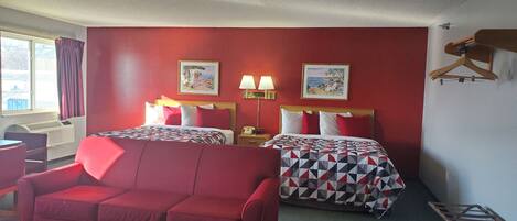 Suite, 2 Queen Beds | Desk, free WiFi, bed sheets