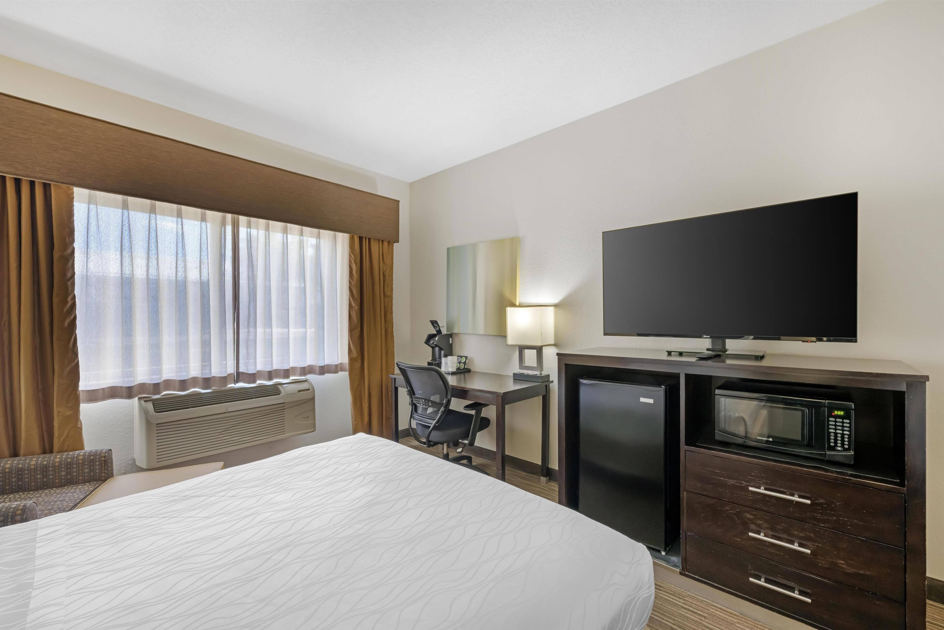 Standard Room, 2 Queen Beds, Non Smoking, Refrigerator & Microwave | Desk, blackout drapes, iron/ironing board, WiFi (free)